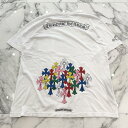 CHROME HEARTS MLTCOL CEM CRS Tee Size XL クロムハーツ マルチカラー セメタリークロス Tシャツ 半袖カットソー ポケT スクロールロゴ 袖プリント ホワイト×マルチカラー サイズXL【250813】【中古-B】