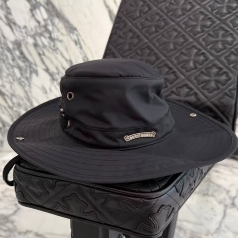 CHROME HEARTS Scroll Logo Label Nylon Bucket Hat Size M(58.5cm) クロムハーツ スクロールロゴラベ...