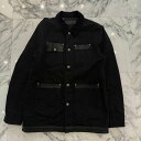 CHROME HEARTS SOAPON AROPE Denim Jacket Size S クロムハーツ ソアポン アロープ デニムジャケット コーデュロイジャケット 素材切替 レザー装飾 クロスボールボタン CHプラス ホースシューボタン装飾 シルバープレート 裏地シルク ブラック サイズS【250915】【中古-A】