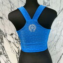 CHROME HEARTS CH Plus Pattern Horseshoe Rubber Print Camisole Size XS クロムハーツ CHプラス柄 ホースシューラバープリント キャミソール ワンピース 総柄 ショート丈 レディースクロム ブルー×ホワイト サイズXS【250828】【新古品】