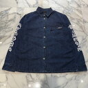 CHROME HEARTS WORK'N SHIRT GARAGE WASH DENIM JACKET Size XL クロムハーツ ウォーキン シャツ ガレージ ウォッシュ デニムジャケット Gジャン クロスボールボタン CHプラス シルバープレート ウォッシュ加工 インディゴ×ホワイト サイズXL【250903】【新古品】