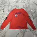 CHROME HEARTS × MATTY BOY 2023SS Sadistic Lipstick Long Sleeve Tee Size XXL クロムハーツ × マッティボーイ サディスティックリップスティック ロングスリーブTシャツ 長袖カットソー ロンT ポケT プリント チョンパー レッド サイズXXL【250905】【中古-C】