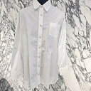 CHROME HEARTS Y NOT Mahal Kita Shirt Size S クロムハーツ ワイノット マハルキタシャツ シャツブラウス レザークロスパッチ クロスボールボタン オーバーサイズ ホワイト サイズS【250905】【中古-A】