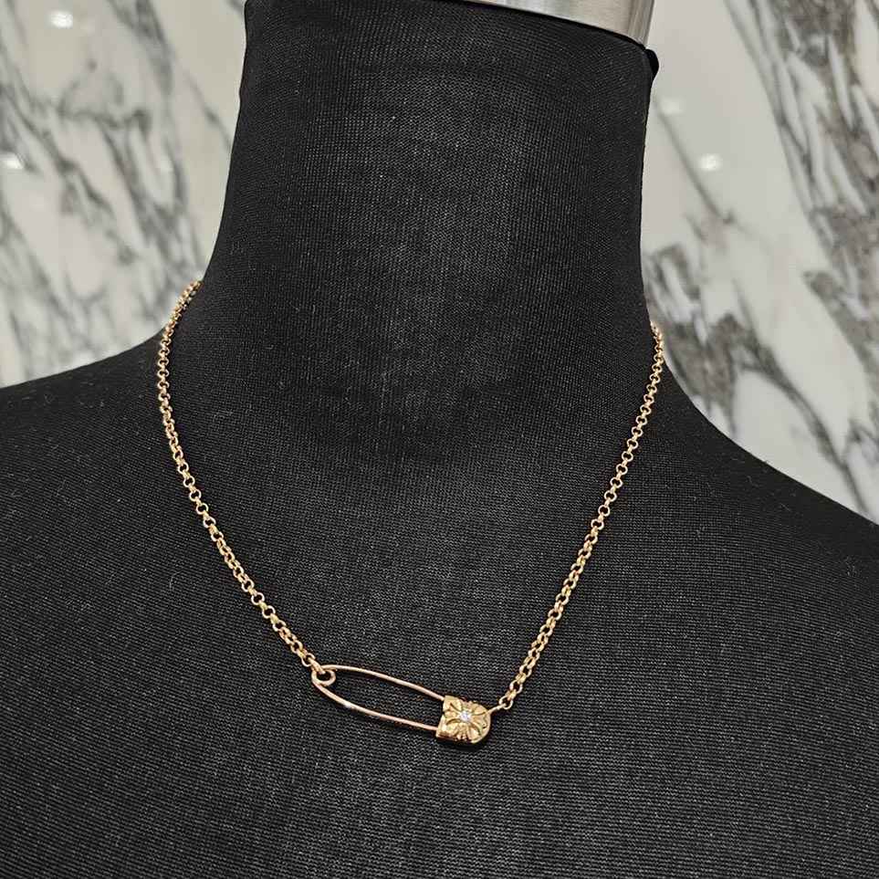ȥ饤ŷԾŹ㤨CHROME HEARTS 22K Safety Pin 1 Diamond Roll Chain Necklace Size 16 Inch ϡ 22K եƥԥ 1  ͥå쥹 16 ꡼ ڥȥȥå ԥ 22  ɡ251105ۡ-AۡפβǤʤ1,300,000ߤˤʤޤ