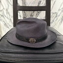 CHROME HEARTS Oval Cross Gunslinger Leather Belt Fedora Hat Size L(60.5cm) クロムハー...