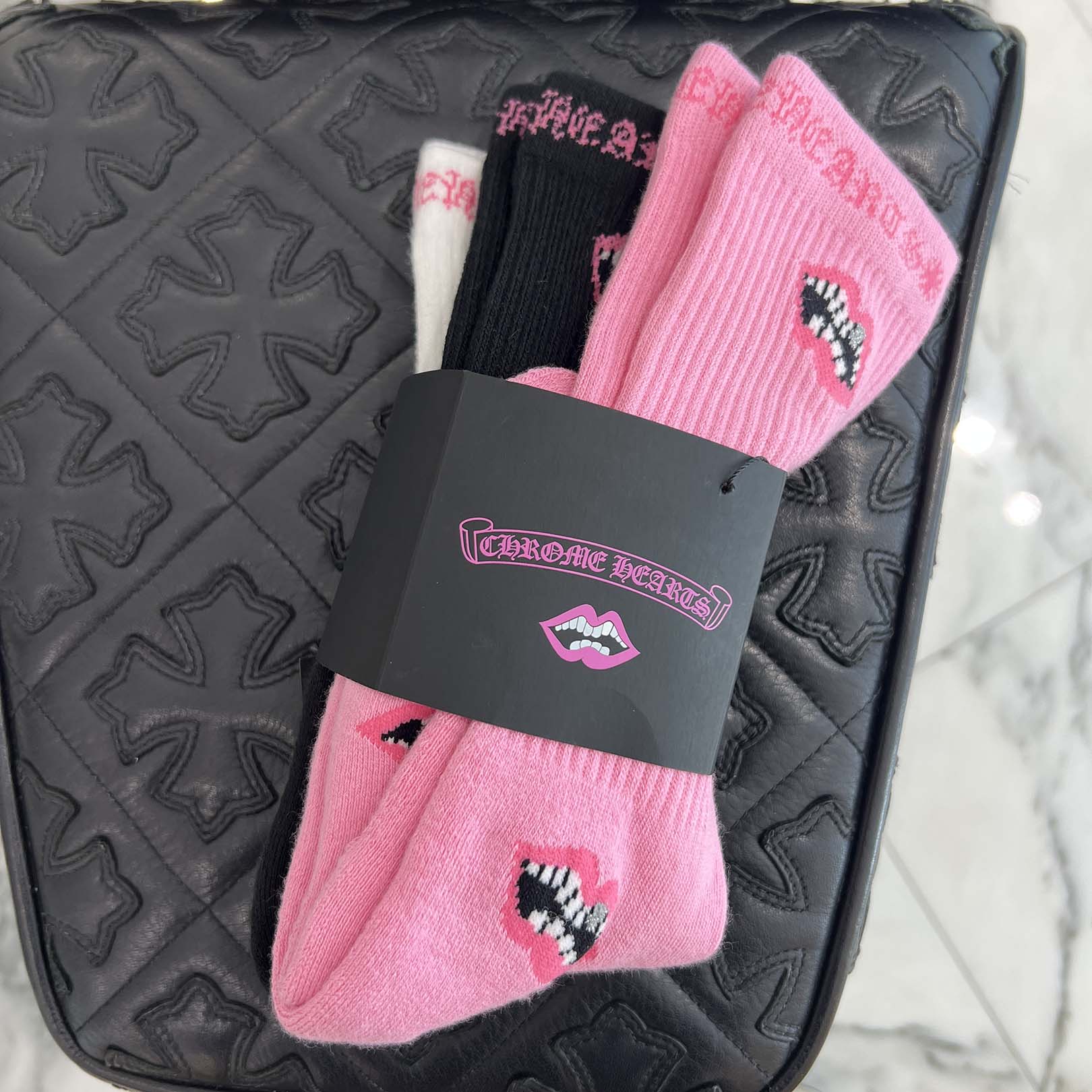 CHROME HEARTS  MATTY BOY Chomper Socks x3 Size M (JP16-18) ϡ  ޥåƥܡ ...