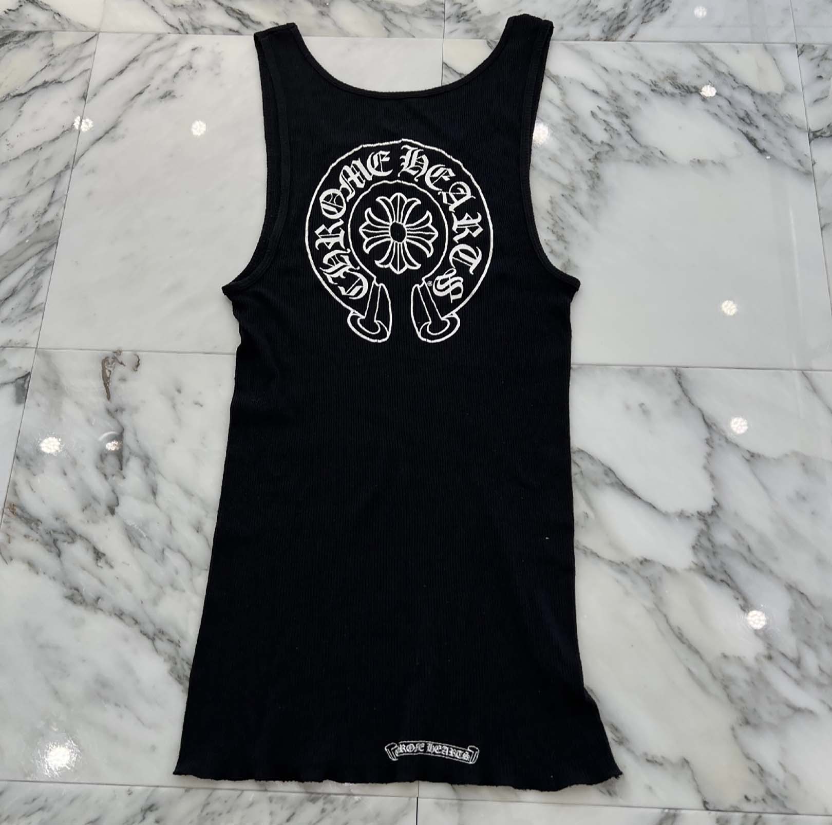 CHROME HEARTS Back Horseshoe Print Tank Top Size L クロムハーツ バックホースシュープリント タンクトップ ス...