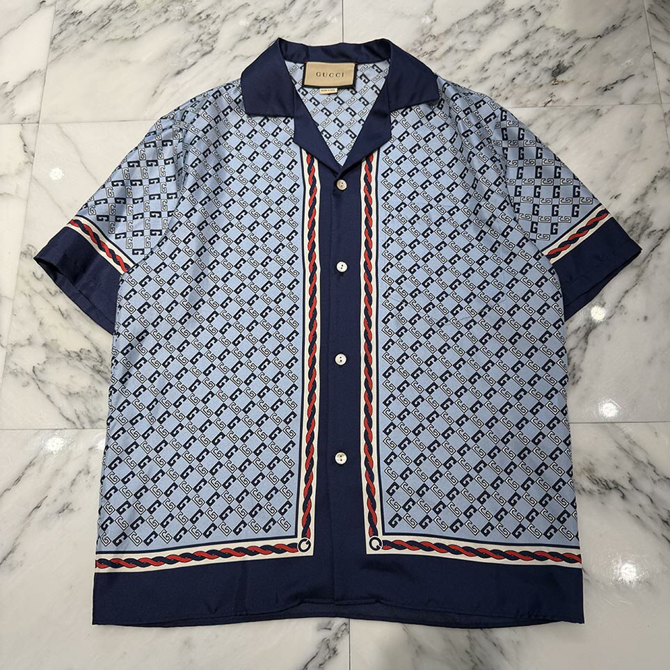 GUCCI 2024SS Geometric Square G Print Silk Set Up 740319 ZAMZX/672698 ZAMZY Size...