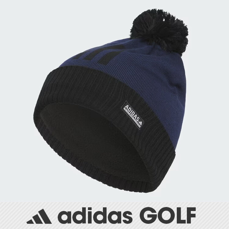 アディダス ゴルフ ニットキャップ（JTW16-JI7559）スリーストライプス ポンビーニー Collegiate Navy カレッジネイビー 【ADIDAS GOLF】