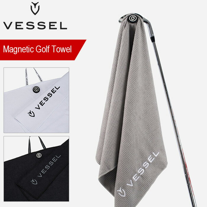 ベゼル VESSEL ゴルフ用 マグネット タオル マイクロファイバー スポーツタオル VESSEL Magnetic Golf ..