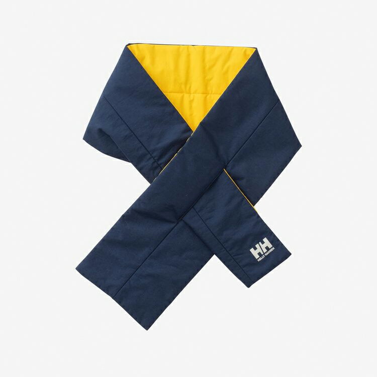 ヘリーハンセン HELLY HANSEN リバーシブルインサレーションマフラー（キッズ） [カラー：オーシャンネイビー×イエロー] [サイズ：H13cm×W100cm] #HAJ92356-OY 【あす楽 送料無料】【スポーツ・アウトドア アウトドア ウェア】【K Reversible Insulation Muffler】 1