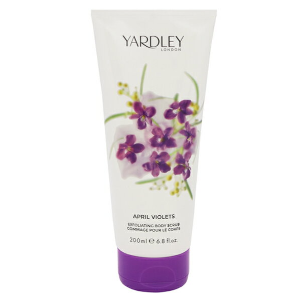 YARDLEY LONDON GCv @CIbg {fBXNu 200ml yyzytOX Mtg v[g a {fBPAzyAPRIL VIOLETS EXFOLIATING BODY SCRUBz