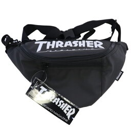 スラッシャー THRASHER Coating Waist Bag [カラー：ブラック×ホワイト] #THR-145-9001 【スポーツ・アウトドア スケートボード・インラインスケート バッグ・ケース】