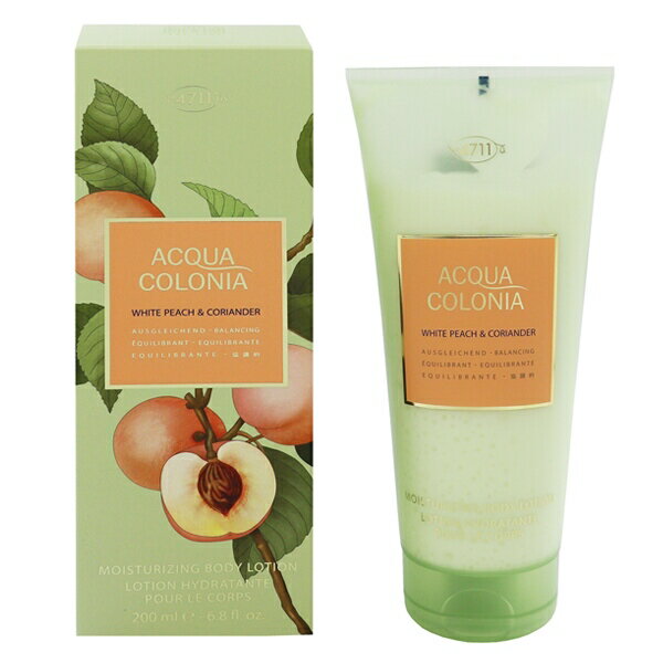 4711 ANARjA zCgs[`RA_[ {fB[V 200ml yyzytOX Mtg v[g a {fBPAzy4711 ANARjA 4711 ACQUA COLONIA WHITE PEACH AND CORIANDER MOISTURIZING BODY LOTIONz