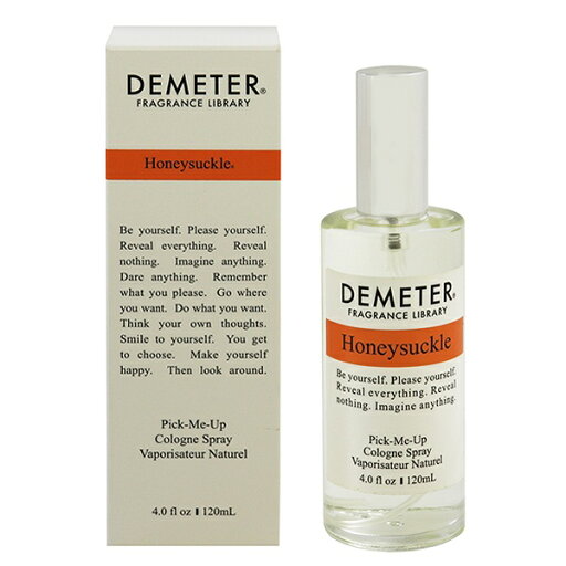 香水 DEMETER ハニーサックル EDC・SP 120ml 【送料込み(沖縄・離島を除く)】【フレグランス ギフト 新生活2025 誕生日 レディース・女性用】【クラシックラベル HONEYSUCKLE COLOGNE SPRAY】 香水 DEMETER ハニーサックル EDC・SP 120ml 【送料込み(沖縄・離島を除く)】【フレグランス ギフト 新生活2025 誕生日 レディース・女性用】【クラシックラベル HONEYSUCKLE COLOGNE SPRAY】