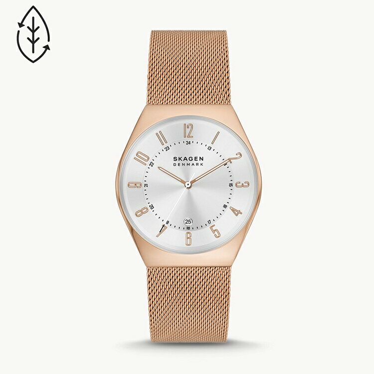 スカーゲン SKAGEN Grenen 三針日付 ローズゴールドトーン ステンレススチール メッシュウォッチ #SKW6818 【送料無料】【スポーツ・アウトドア アウトドア 精密機器類】