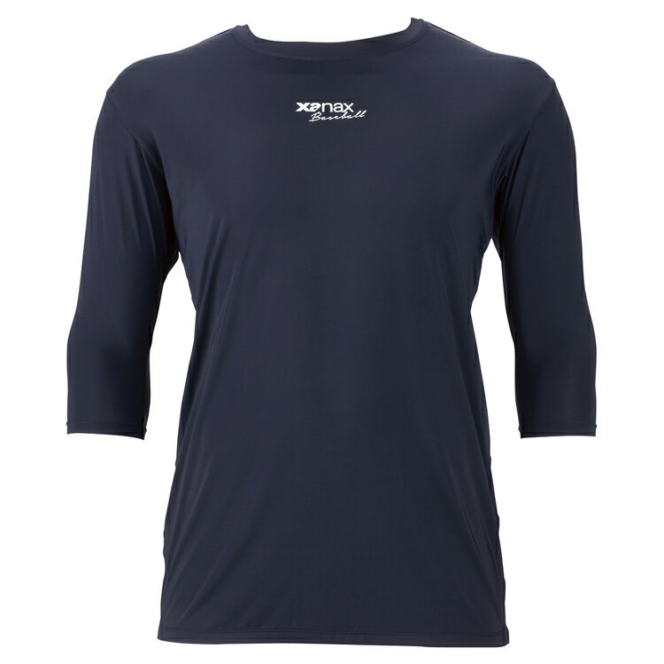 ザナックス XANAX コンプリートアンダーシャツ2　ローネック七分袖 [カラー：ネイビー] [サイズ：L] #BUS772-50 【送料無料】【スポーツ・アウトドア 野球・ソフトボール ウェア】