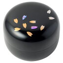 木製分骨ミニ骨壷【こころ・偲桜(しのびざくら)】モダンな現代蒔絵と螺鈿を施したご自宅用の美しいメモリアルボトル