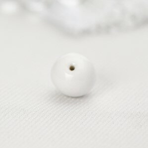 遺骨を練り込んだ珠で作るブレスレット「まもり珠」カラー:ホワイト【手元供養】【遺骨ブレスレット】