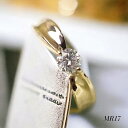 【MR17/イエローゴールド】K18YG or K10YG 0.3ct ダイヤモンド メモリアルリングMR17 〜遺骨リング 完全防水の指輪〜(4)