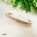 【MR08/PG】遺骨リング 結婚指輪との重ねづけに合うデザインMR08 K18PG または K10PG ×ダイヤモンド