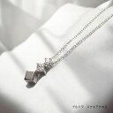 遺骨ペンダント 【プルトワ・スクエアクロス/K10WG ホワイトゴールド×プレシオサキュービックジルコニア】40cmチェーン付属