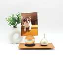 手元供養3点セット【Sotto Pictuary sphere×エコー猫×かさね敷板9×18(くるみ)】 選べる骨壷 可愛い 骨壺 携帯用骨壷 ペット骨壷 分骨...
