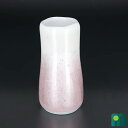 九谷焼陶器仏具【九谷焼銀彩 ほのか ピンク 花立】単品 1本 花瓶 フラワースタンド 陶磁器仏具 コンパクト 小さめ 小さい かわいい まるいフォルム