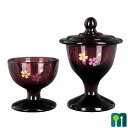 【ポイント2倍】【楽天ランキング2位入賞】 仏具 モダン 仏茶器セット『ガラス仏茶器 ワイン 桜 セット』茶器 仏器 2点セット かわいい 小さい コンパクト ...