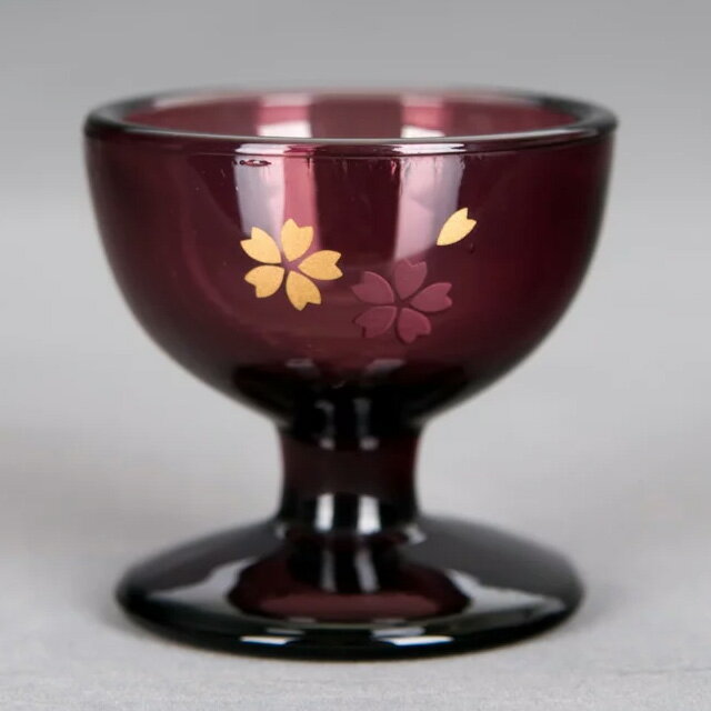 仏具 モダン 【 ガラス ワイン桜 仏器（仏飯器）】 シンプル かわいい おしゃれ 人気商品 ガラス製