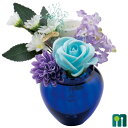 【お供え用ソープフラワー ブルーローズ】(単品)造花 仏花 観賞用 香り付き お供え 枯れない 仏壇 仏具 お供え ブーケ ポット 洋花