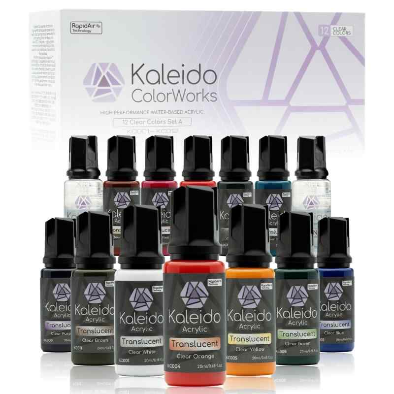 KaleidoColorworks Airbrush Model Building Acrylic Paint 12 Color Set