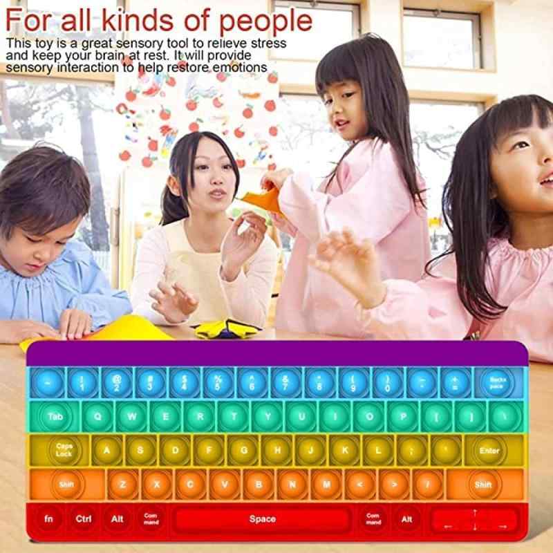文字付きキーボードポップイットそわそわおもちゃセット、スクイーズ玩具 プッシュポップ フィジェットおもちゃ プッシュポップポップ バブル感覚 減圧おもちゃ 減圧グッズ ストレス解 memorishop-10005550 メモリーショップ サンプル画像3