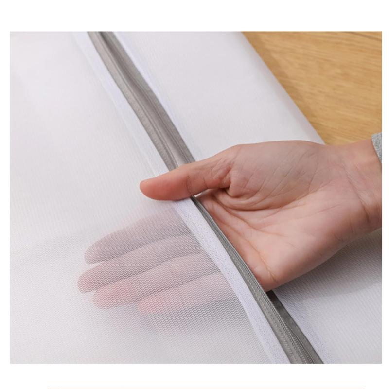 メモリーショップのSAYOKO 洗濯ネットセット ランドリーネット 3枚入れ 【大60x50cm+中40x50+小30x40cm】細かい綱目 洗剤ネット 洗濯マグネシウムネット 絡み防止 色あせ防止 傷つき防止 丈夫 耐久性 旅行 家庭用｜アングル2