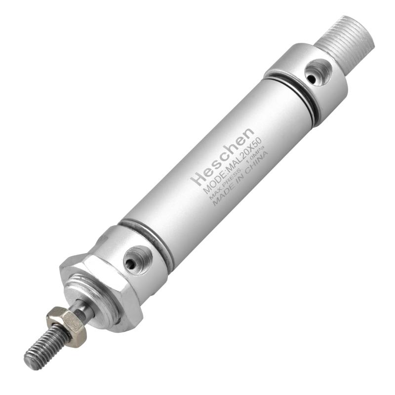 Heschen 空気圧スリムエアシリンダー、MAL 20-50、PT1/8インチポート、20mmボア、複動式