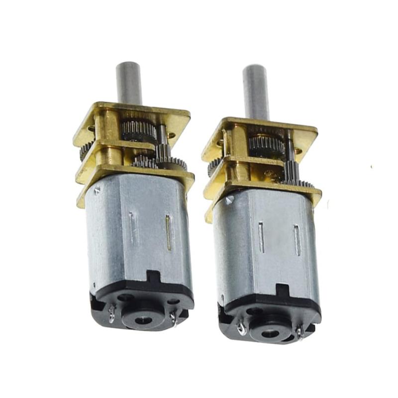 Hailege 2個セット N20 ギア減速モーター GA12-N20 DC 3V/6V/12V N20 減速モーター ミニ減速ギアモーター マイクロロボット スマートカーモーター 複数の回転速度オプション