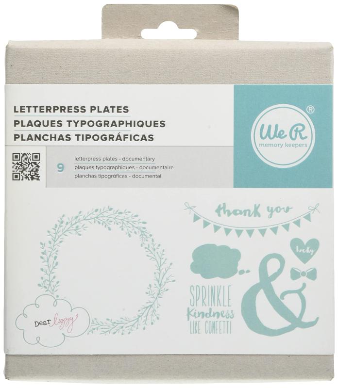 We R Memory Keepers Printing Plate レタープレス - Documentary Set (9 ピース)