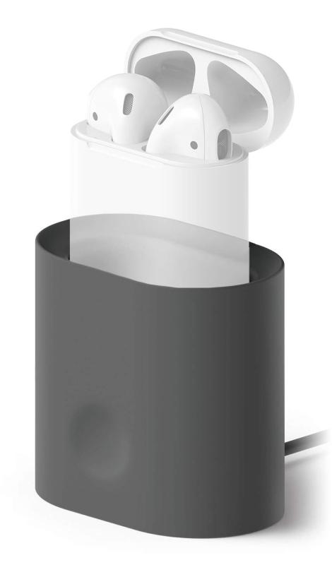 elago CHARGING STATION AirPods ケース 専用 シリコン 製 シンプル 充電 スタンド ［ アップル エアーポッズ ］