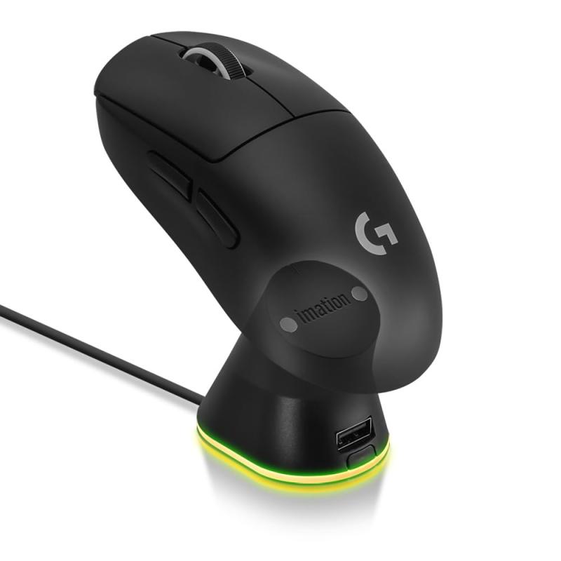 imation (IMCD300) ロジクール専用ワイヤレスRGB充電器 For G403 PRODIGY/G502/G502 X PLUS/G502 X LIGHTSPEED/G703/G903/G703 HERO/G903 HERO/G PRO X