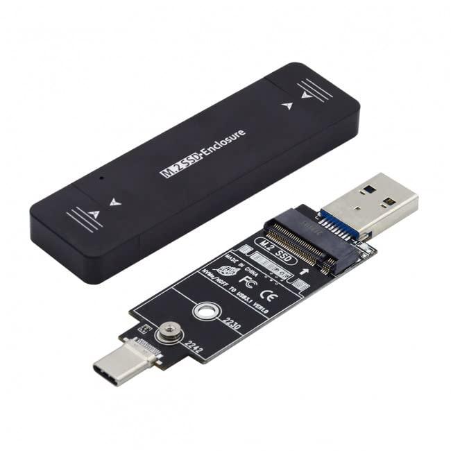 xiwai Type-C USB 3.0 to Combo NVME M-Key M.2 NGFF SATA SSD PCBAシャーシ2230/2242 mmアダプタRTL 9210 Bチップセット