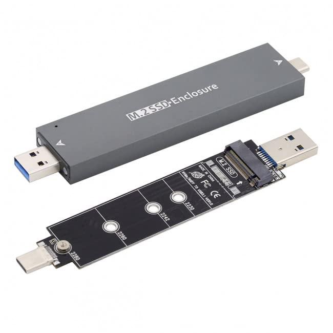 xiwai Type-C USB 3.0 to Combo NVME M-Key M.2 NGFF SATA SSD PCBAシャーシ2280/2242/2230 mmアダプタRTL 9210 Bチップセット