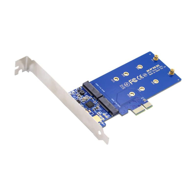 デュアル SATA NGFF キー B+M D PCI-E 1x マザーボード デスク アダプター コンバーター D カード B582 2280 に。