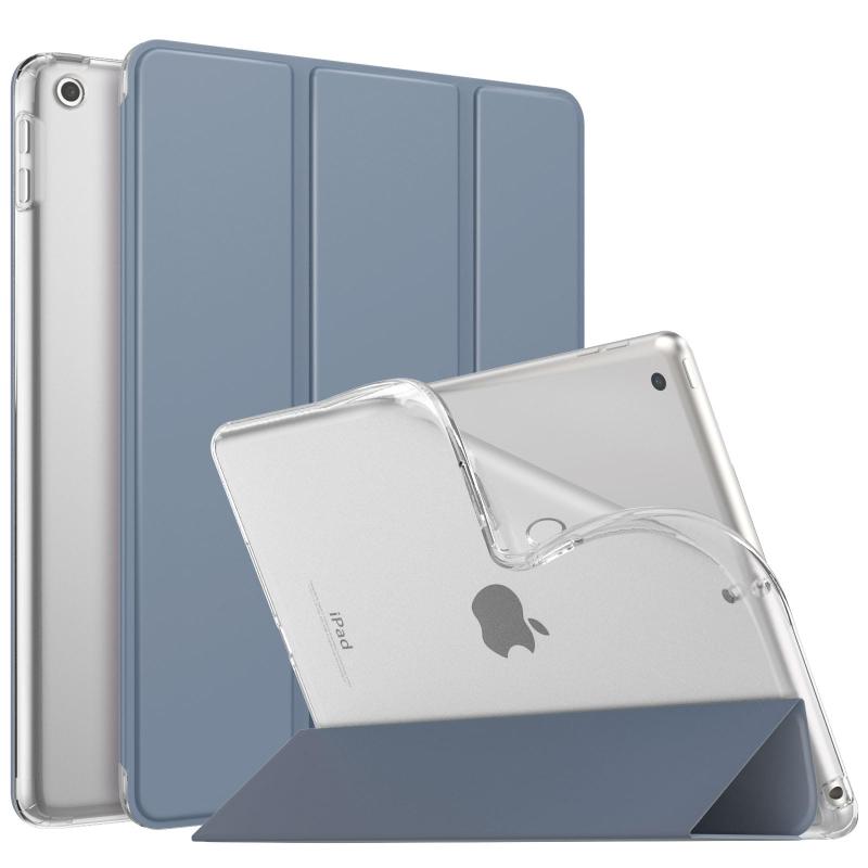 メモリーショップのiPad 10.2 ケース 2021 MoKo iPad 9 ケース 第9世代/第8世代/第7世代 Apple iPad 10.2インチ 2021/2020/2019モデル カバー 半透明 軽量 薄型 スタンド仕様 オートスリープ機能 高級PUレザー 底｜アングル3