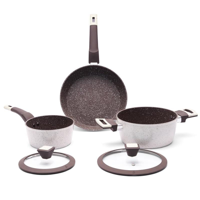VIVIDCOOKWARE フライパン セット 鍋セット 3点 IH ガス対応
