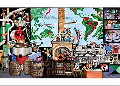 500ピース ジグソーパズル 藤城清治 ラ・ビーコーヒー 人生のルーツ (38x53cm)ラ・ビーコーヒー人生のルーツ2018年Seiji Fujishiro完成サイズ:38x53cm