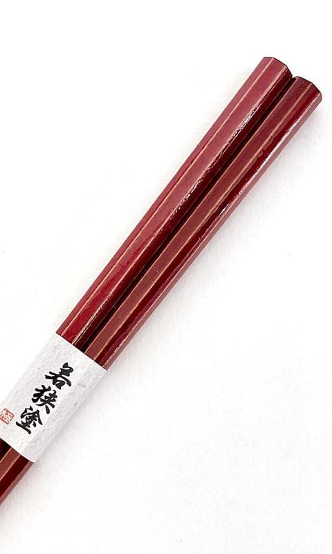 ●箸 【八角染塗箸（赤）】国産桐箱・ラッピング付き 食洗 食洗対応 還暦 還暦祝い ...