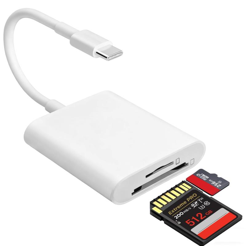 【2026 新登場】SD カードリーダー OTG カードリーダー Type-C USB3.0 OTG 機能搭載 2in1 SD/TF カードリーダー 写真/ビデオ/ファイル転送 iPhone15/Macbook/Android 対応