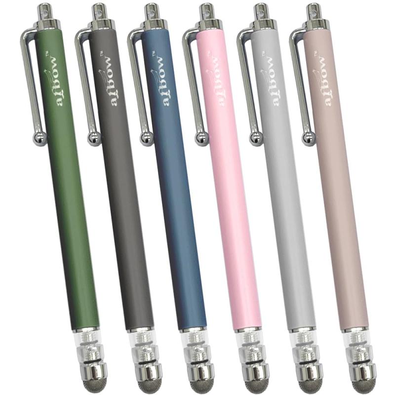 【教育委員会も採用】aibow タッチペン スタイラスペン iPad iPhone スマホ Android タブレット Switch 対応 交換式 6本セット 8mm