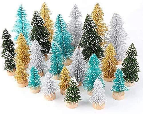 ZOYUBS クリスマスツリー ミニ 卓上 24点セット 卓上ツリー ミニクリスマスツリー ミニツリー クリスマスツリー飾り テーブル ミニツリー クリスマス飾り 卓上ミニツリー ミニ 雪松クリスマ