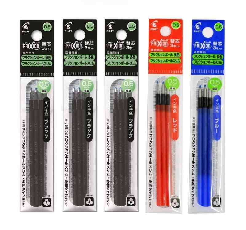 パイロット フリクションボールスリム 多色タイプ用替芯 0.5mm 黒3個+赤1個+青1個 ...